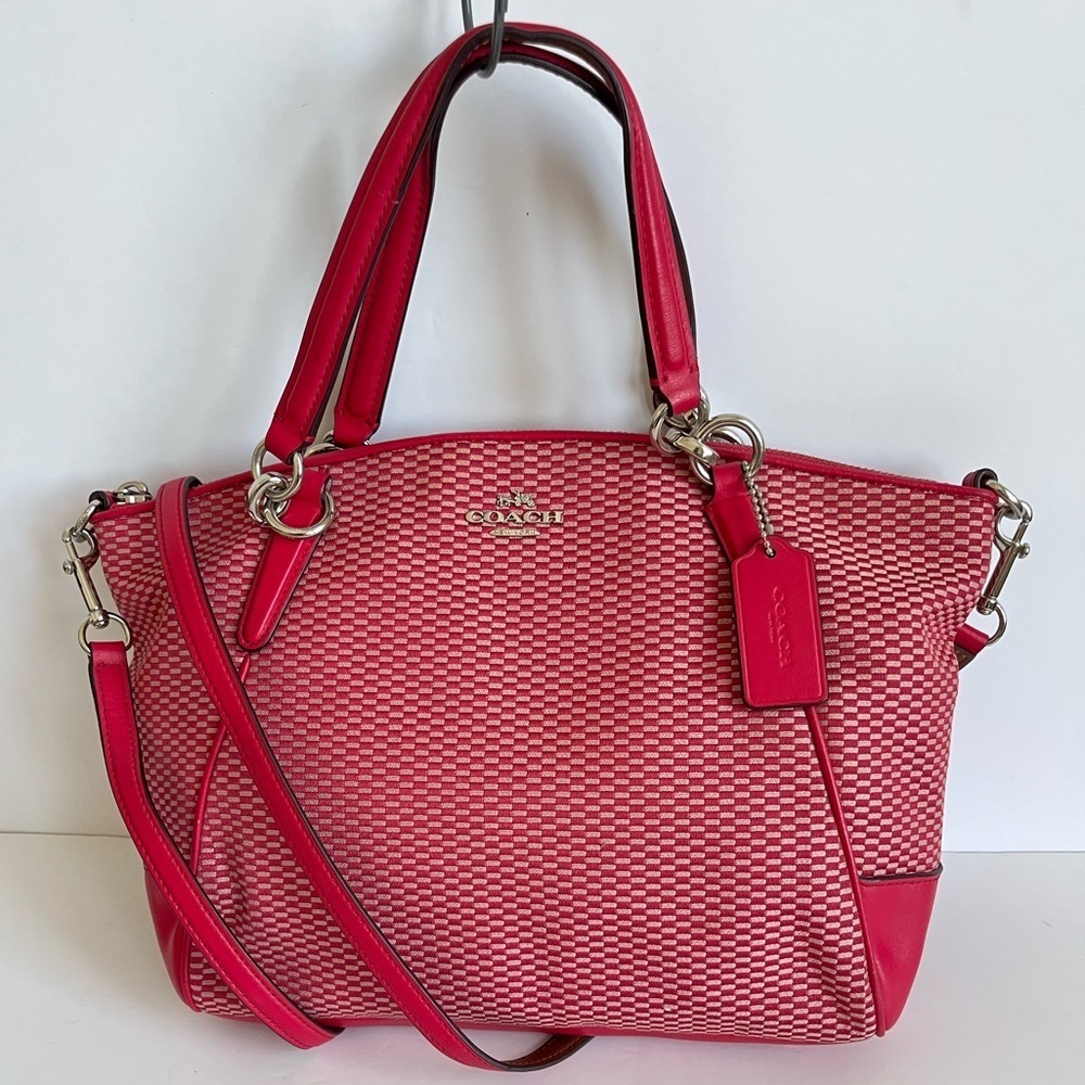 COACH Jacquard Kelsey Satchel Small Crossbody Bag F57244